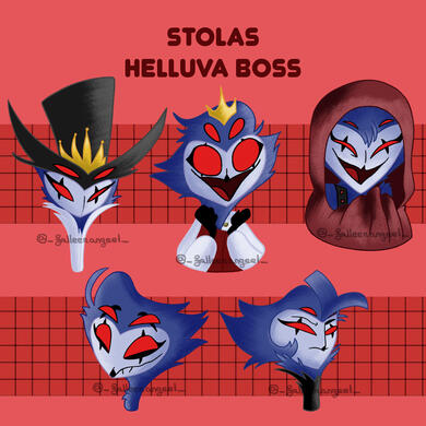 Stolas from Helluva Boss old designs (2022)