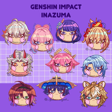 Characters of Inazuma from Genshin Impact (2023)